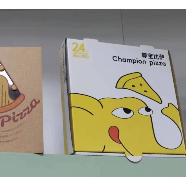 Rectangle Food Packaging Container Customization Food Grade Pizza Box Packaging Box