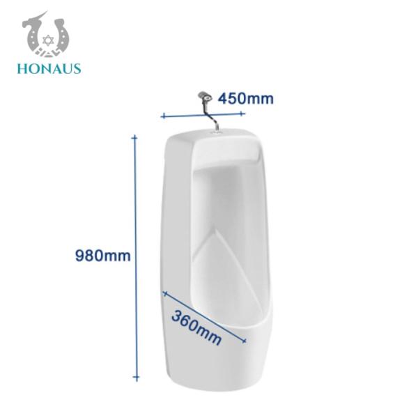 Watermark Wall Hung Urinal Automatic Vertical Induction Sensor Flushing