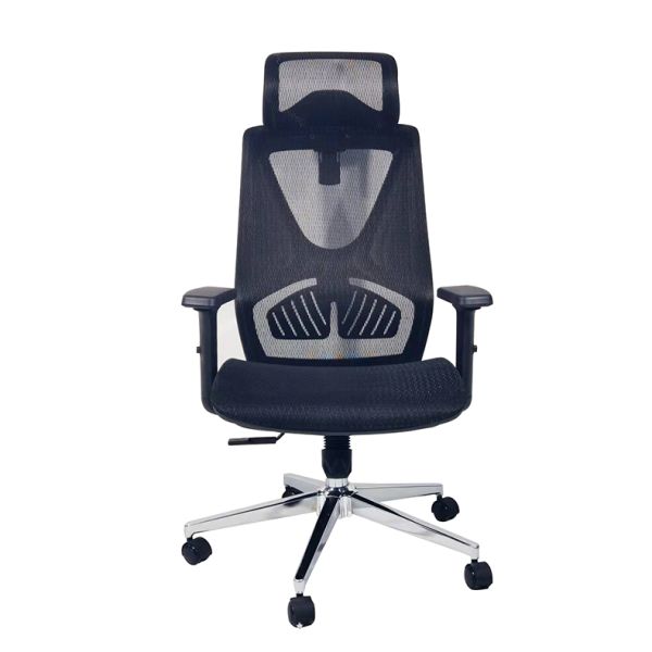 Full Mesh Office Staff Chair Ergonomic High Back Revolving Adjustable With Headrest