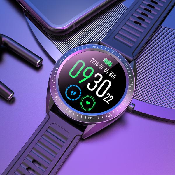 Силикон температуры тела Вристбанд тарифа сердца 1,3 дюймов умный