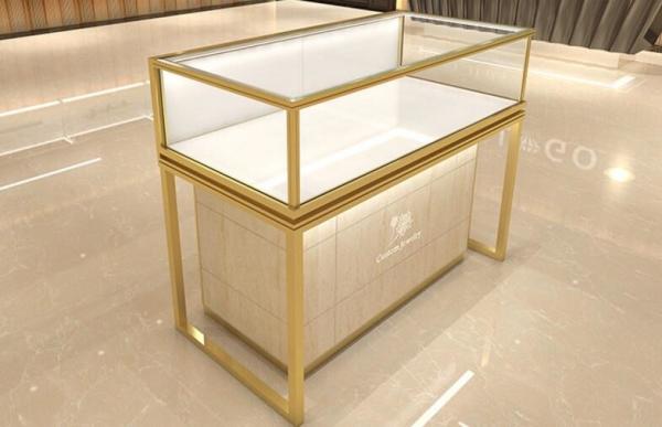 Fashion Wooden MDF Painting Jewelry Store Showcases / Jewelry Display Fixtures