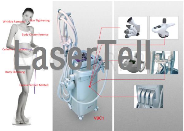 Ultrasonic Cavitation Body Vacuum Slimming Machine 25m3/H Output Improves Skin Texture