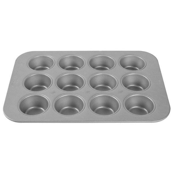 Fluted Glazed Heavy Duty Aluminium Baking Tray 1.5mm Aluminized Steel 12 Compartment
