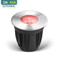IP68 3W DC24V RVB a rectifié la lumière changeante de piscine de couleur claire de LED