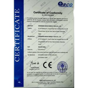 Shenzhen Desun Solar Technology Co.,Ltd. Certifications