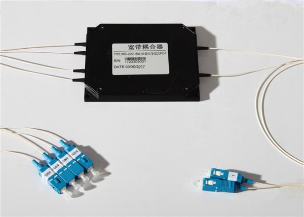 2×4 o fã para fora 1480nm fundiu o módulo do WDM da fibra ótica
