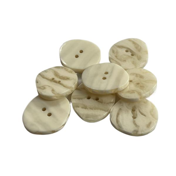 Irregular Shape Fancy Plastic Buttons Two Hole Horn Desgin In 36L For Coat DIY Material