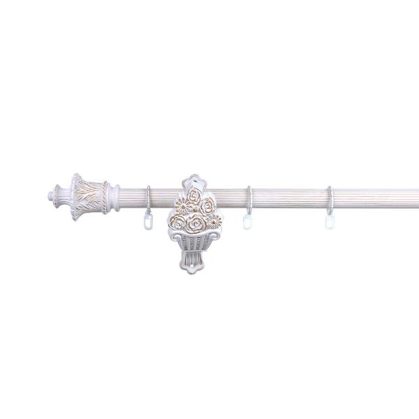 Antique Color Metal Pipe 28MM Curtain Rods Customized Length For Hotel Renovation