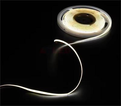 Super Slim Width 3mm 90Ra COB LED Strip Bendable LED Tape 12V Dotless Flip Chip 3000K Ultra Thin Flexible