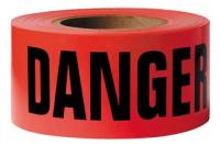 Tape d'avertissement PE imprimée sur mesure non adhésive en rouleau rouge