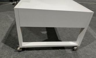 Rectangular Shape White Low Timber Display Table  44×18 Environmentally Friendly