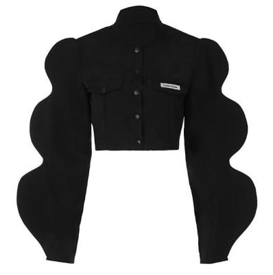 Customized Small Quantity Clothing Factory Women'S Casual Cardigan Button Lapel Neck Long Sleeve Top