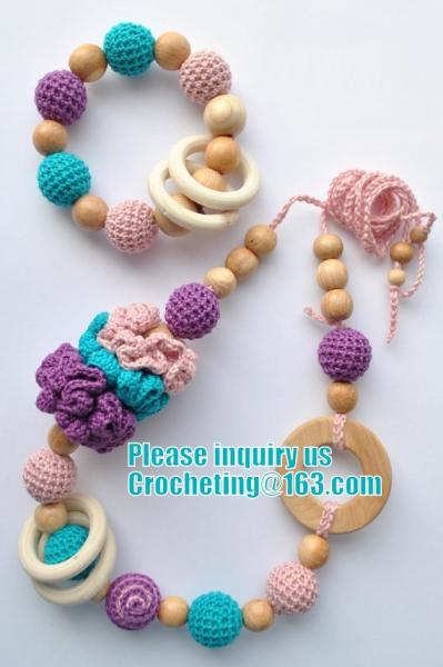 baby name pacifier holder, wood bead pacifier clip , baby shower gift, dummy holder , amigurumi horse