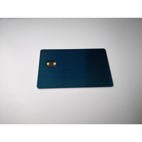 Металл контакта NFC предоплатил почищенную щеткой синь карты бумажника RFID умную