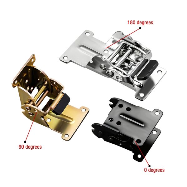 90° Self-locking Folding Hinge Thickened Hardware Accessory for Dining Table Chair Bed Leg Coffee Table Support