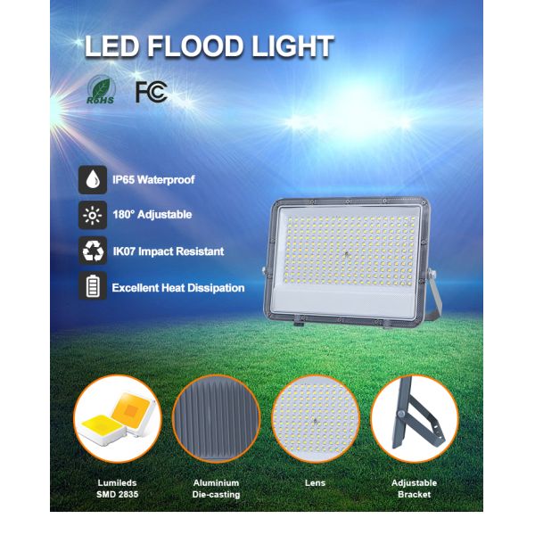IP66 Waterproof Smart Aluminum Housing CCT Warm White LED Flood Light for Outdoor Use