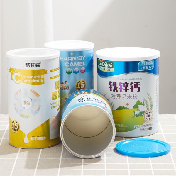Protein Powder Paper Cans Packaging Airtight Paper Cylinder Box Custom Brand Sizes