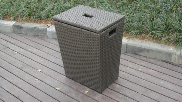 Washable Resin Wicker Storage Box for Indoor Bedroom Decorative