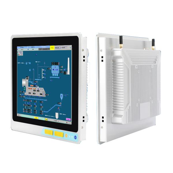 PC industrial de 12,1 pulgadas IP65 resistente al agua HMI Linux Wins OS Pantalla táctil Panel empotrado Panel industrial montado en la pared