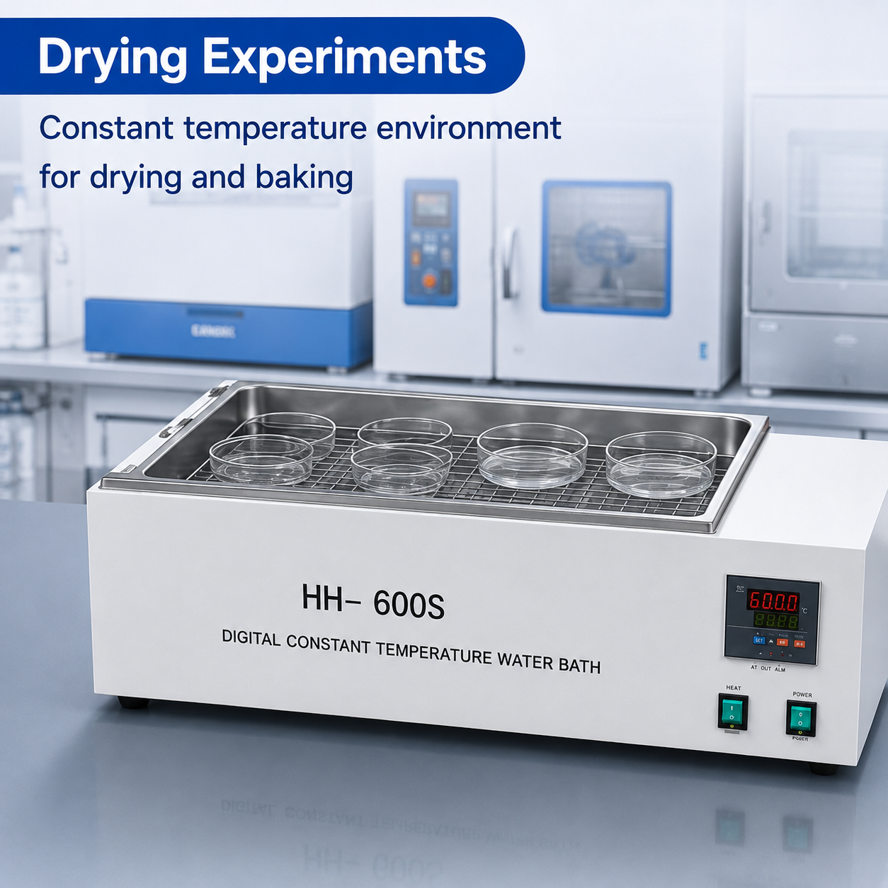 Cenlee 27L Digital Thermostatic Water Bath PID Temperature Control Circulating Heating for Laboratory Distillation Testing