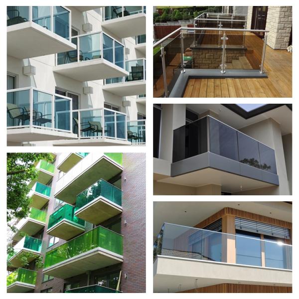 Insulated Tempered Glass Safety Glass Custom Cut Toughened Glass Heat Resistant High Shock Strength for balustrades / partition walls