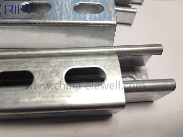 41x41mm 41x21mm Unistrut em ranhuras C Strut Channel Hot Dip aço galvanizado de carbono