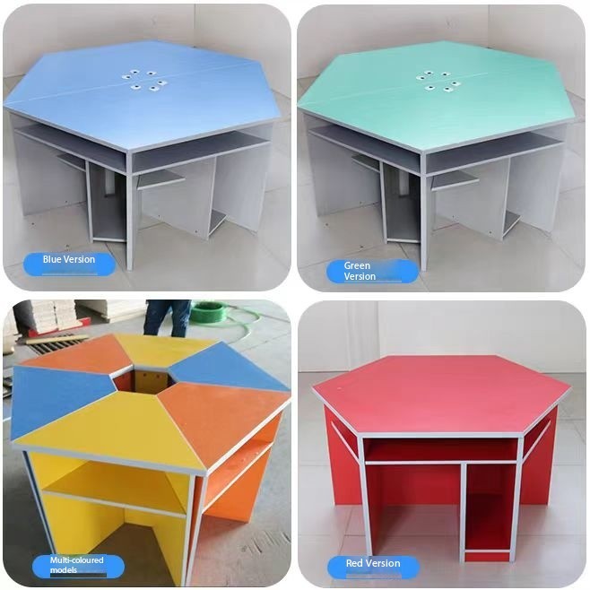 Chemical Resistant Biology Lab Table Modular Student Table And Chair Hexagonal