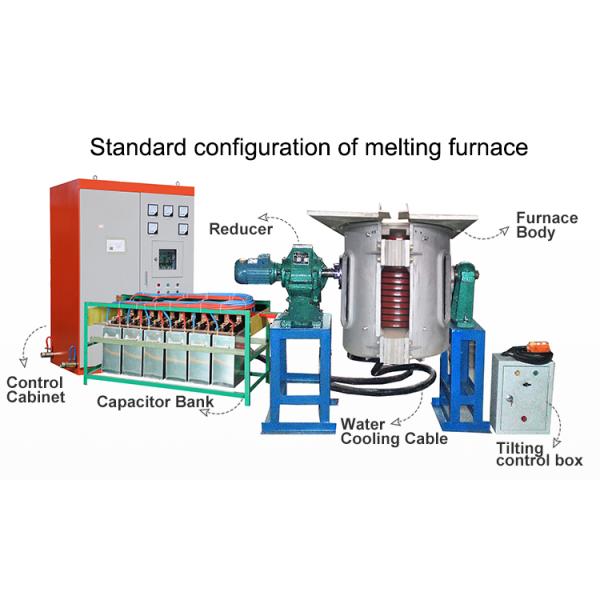 500kg Copper Iron Steel Induction Melting Machine Foundry Electric Smelting Furnace