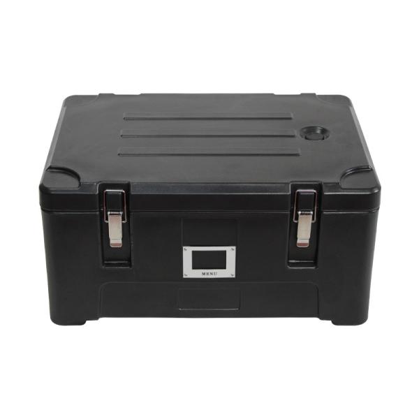 Large Capacity Insulated Food Transport Box LLDPE Black Catering Tray Carrier 30L