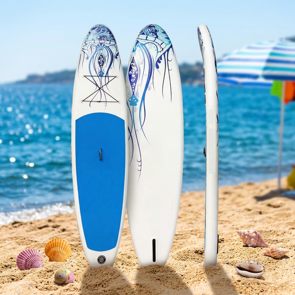 sup Cross-border Ready-to-Ship PVC Inflatable SUP Paddleboard-Portable Stand-Up Paddleboard for Water Yoga Paddling