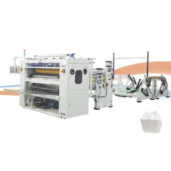 Facial Tissue Folding Machine V Folded High Speed 1000 Sheet / Min / Lane
