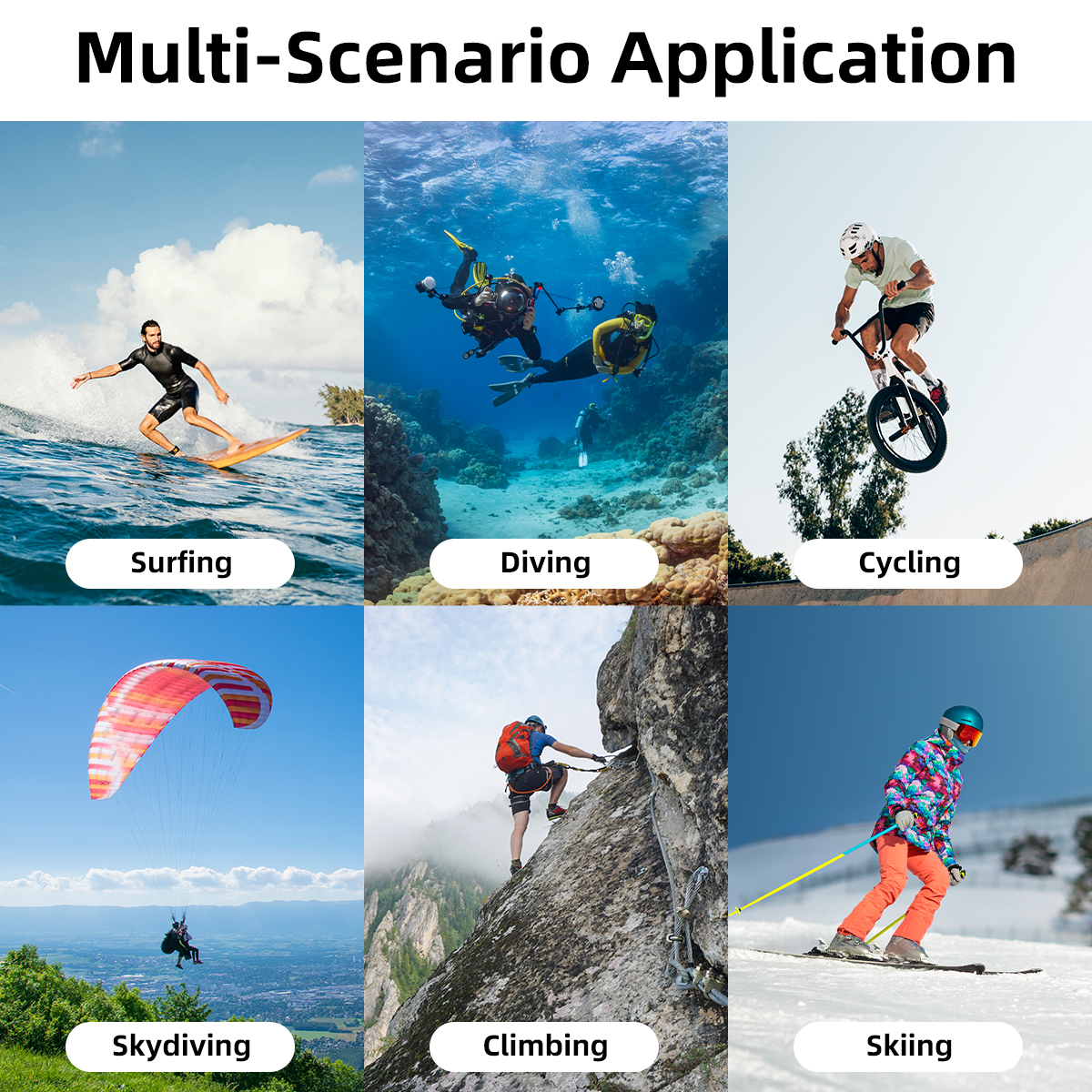 Newest HD 4k Dual Screen Sport Action Camera Motorcycle Bike Helmet Riding Camera 30M Waterproof Sport Camera with WIFI