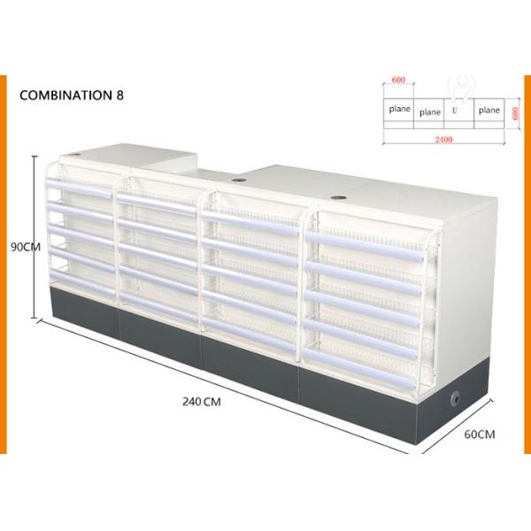 Wooden Chinese Pharmacy Store Display Cashier Drug Shelf Multi Functional Bar Counter