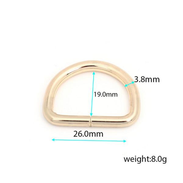 US 20mm 25mm Gold Metal D Ring Buckle Bag Accessories with 30 Days Return Policy