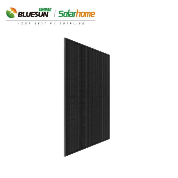 Bleusun 370w Solar Panel Half Cell 375w 380w 120cell Full Black Solar Panel Stock in US Long Beach Warehouse With UL