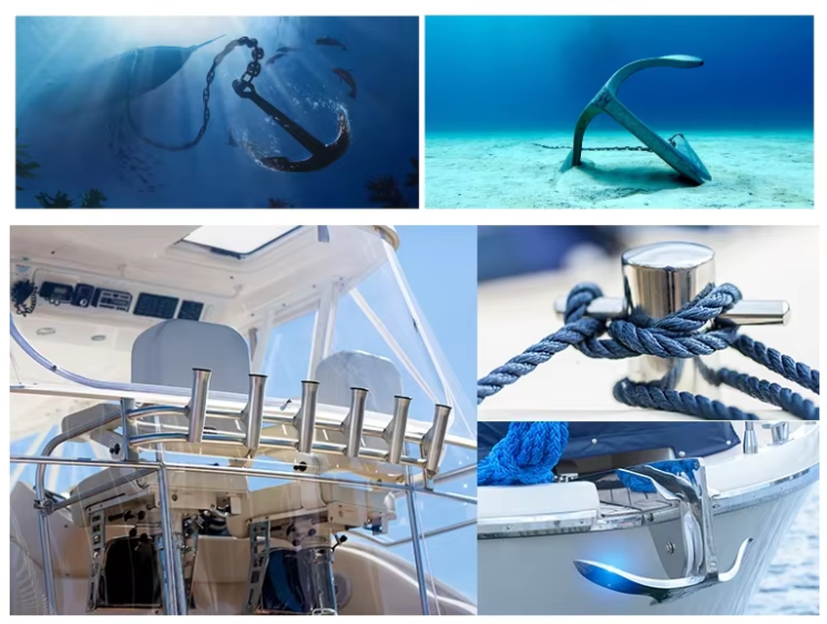 Cast Steel Hall Type Stockless Anchor Hot Dip Galvanized Marine Ship Anchor
