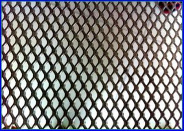 5 X 5mm Diamond Aluminum Expanded Metal Mesh 18 - 50 Meter Long Customized Color