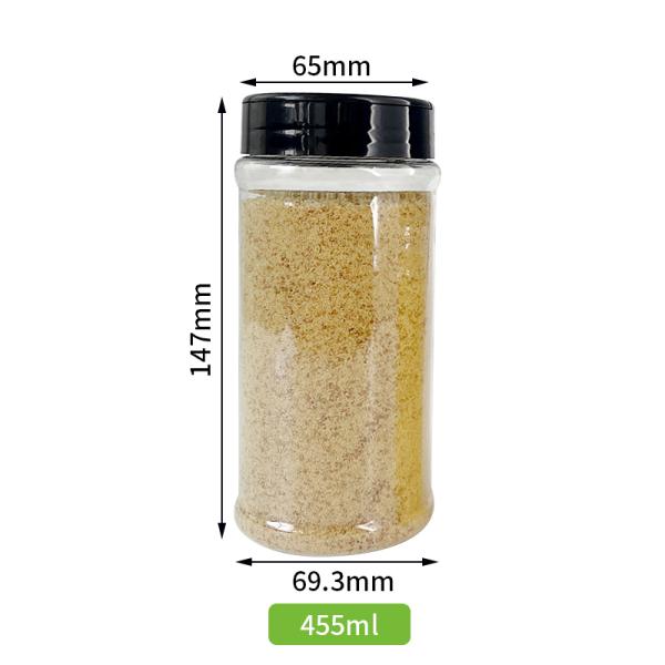Clear PET Bottle BBQ Condiment Seasoning Plastic Salt Shakers Jar PET Spice Bottles Dry Food