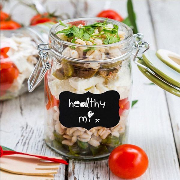Small Reusable Black Chalkboard Stickers Food Storage Label odm
