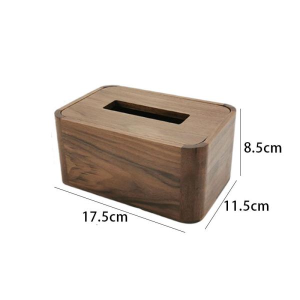 Домашнее 17.5x11.5x8.5 см Ореховый тканевой ящик Деревянный склад квадратный роскошь