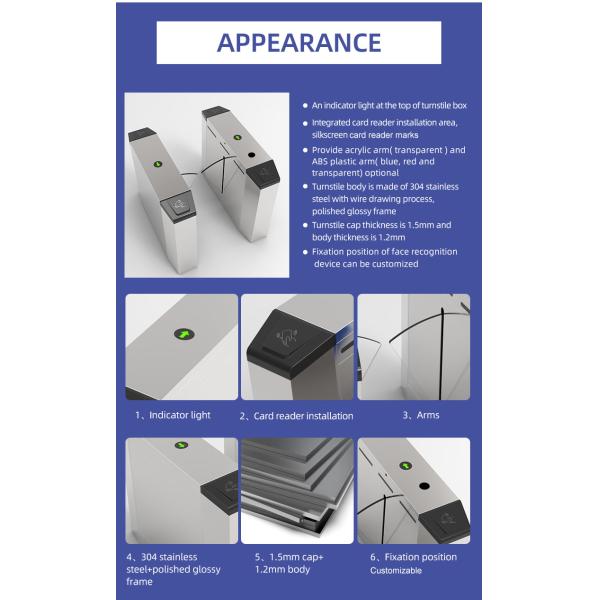 Longitud electrónica 300m m del brazo de la puerta de la barrera de la aleta del motor sin cepillo de DC