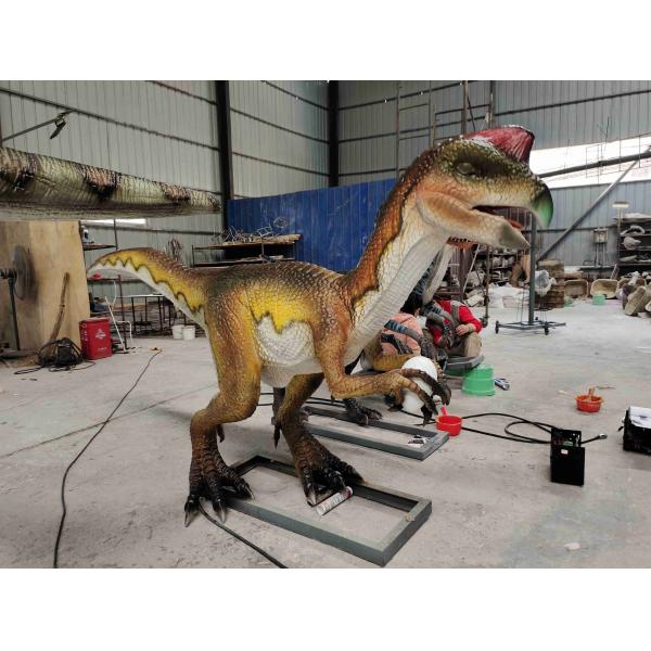 Velociraptor Animatronic de parc à thème de robot réaliste adulte de dinosaure