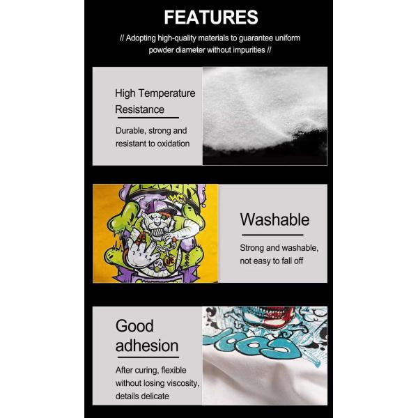 TPU Hot Melt Glue Powder for T-shirt Heat Transfer Printing – 1kg/2kg