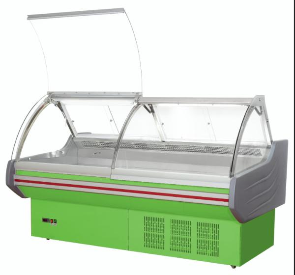 Painted Steel Material Food Display Cooler / Deli Fresh Meat Showcase