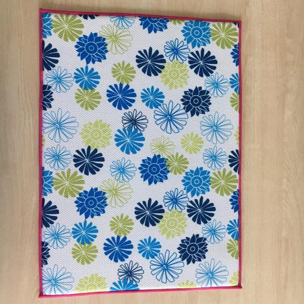 Sinlge packed 1pc Microfiber  printeted water absorb dish mat kitchen water pad with grid patten