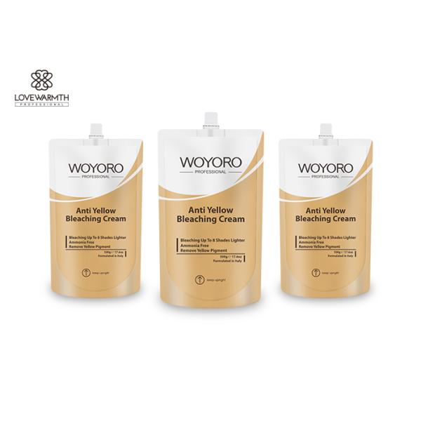 Ammonia Free Anti Yellow Hair Removal Cream , Safe Platinum Blonde Bleach