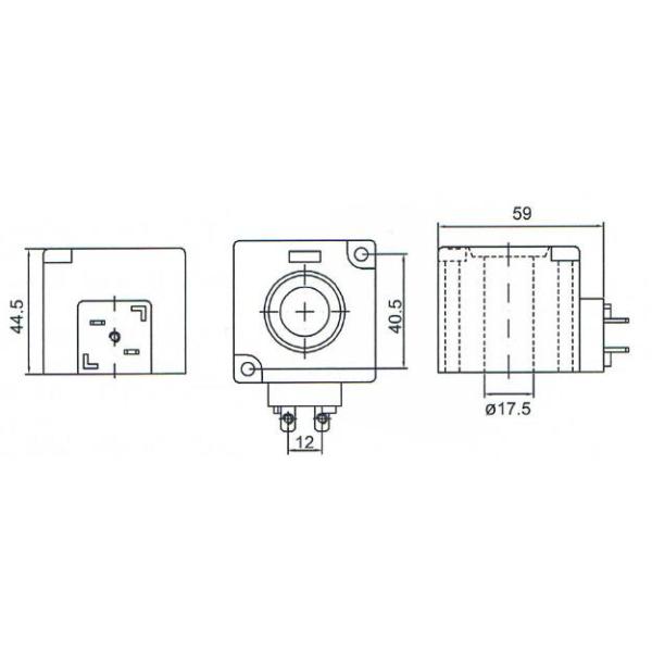 DIN4.8 Connection Type Electric Solenoid Coil For Pulse Jet Valve