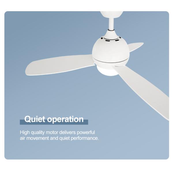 Remote LED Lighting Ceiling Fan Inverter with Advanced 3 Speed Choice and Metal MDF