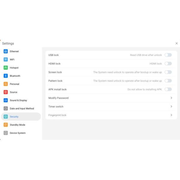 系统锁.jpg Qtenboard Lcd Monitor 1920*1080 65 Inch Interactive White Board Smart Board Games For Middle Schools Year