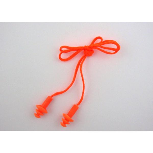 Economical Snore Blocking Orange Color PU Foam Ear Plugs With Plastic Round Box